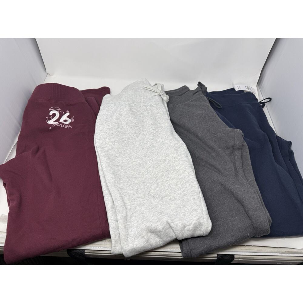 Hollister Boot cut sweat pants 4 pairs grey burgandy blue light grey Small